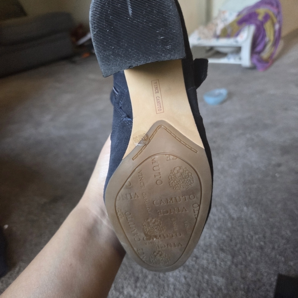 Vince Camuto Blue Ankle Booties with Double Buckles - Picture 6 of 6